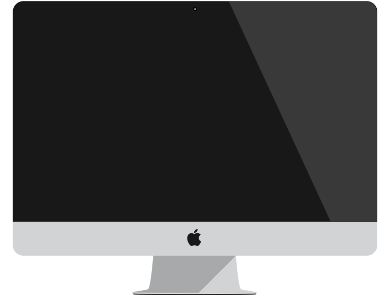 Applei Mac Front View PNG