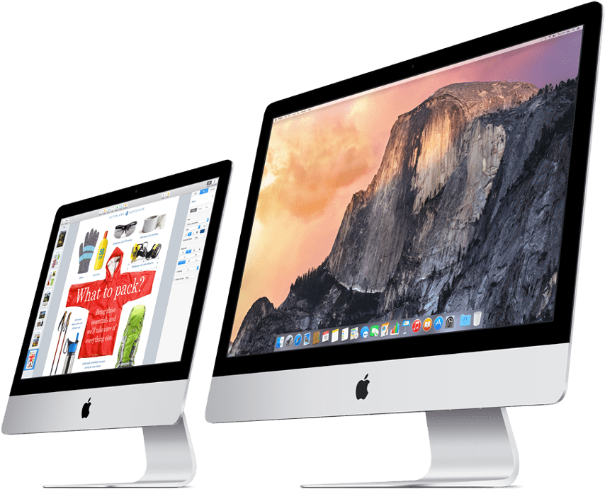 Applei Macs Sideby Side PNG