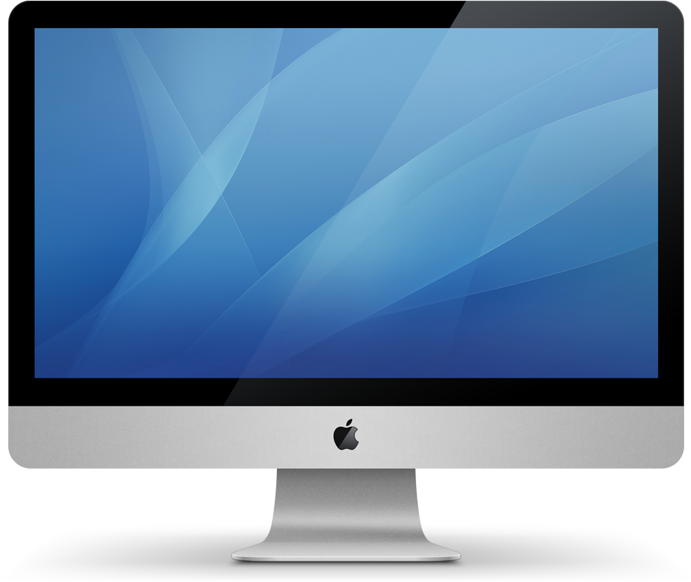 Applei Macwith Blue Background PNG