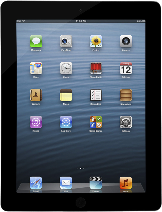 Applei Pad Home Screen Display PNG