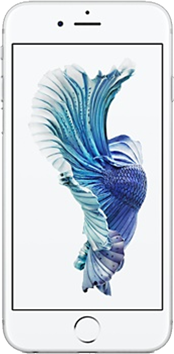 Applei Phone White Modelwith Default Wallpaper PNG