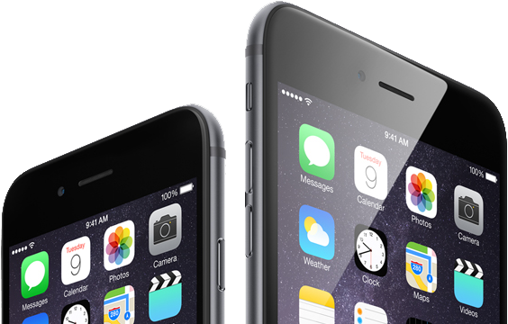 Applei Phones Side By Side Display PNG