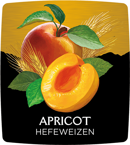 Apricot Hefeweizen Beer Label PNG