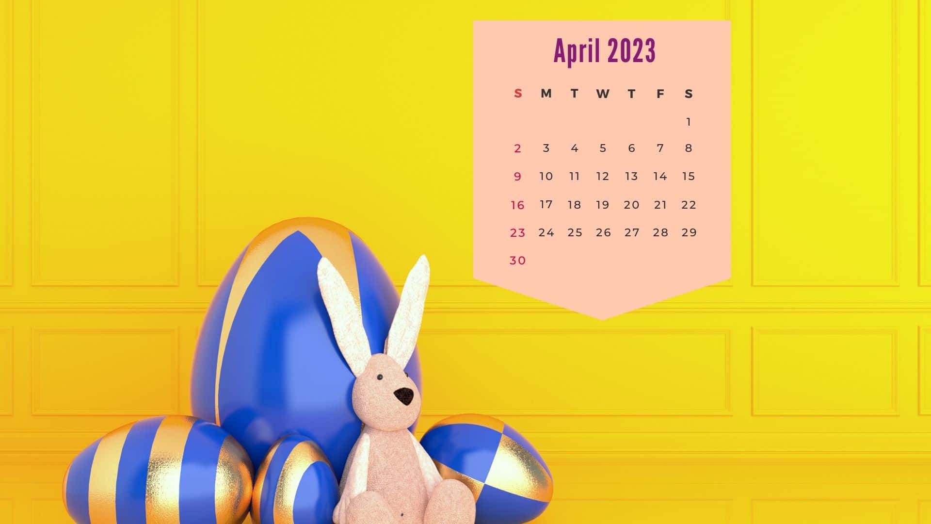 April 2023 calendar to organize your daily activities Wallpaper