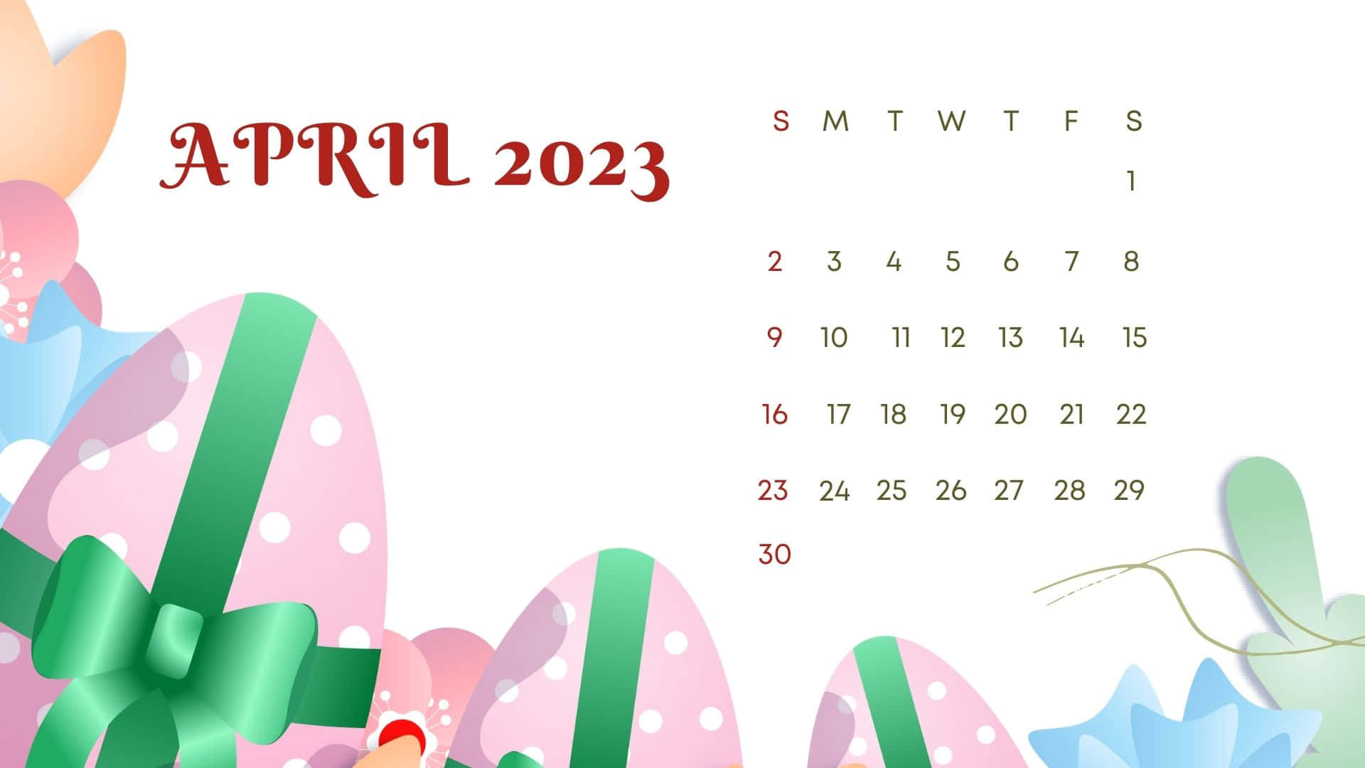 Calendariode Abril 2023 Fondo de pantalla