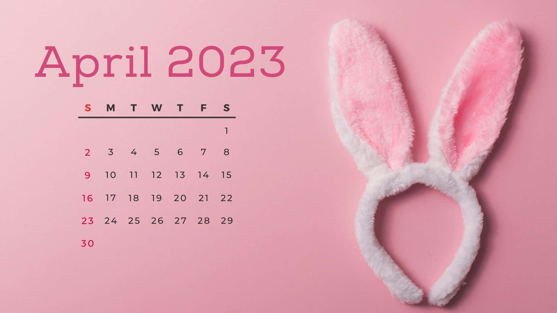 A Calendar With Bunny Ears On It Wallpaper