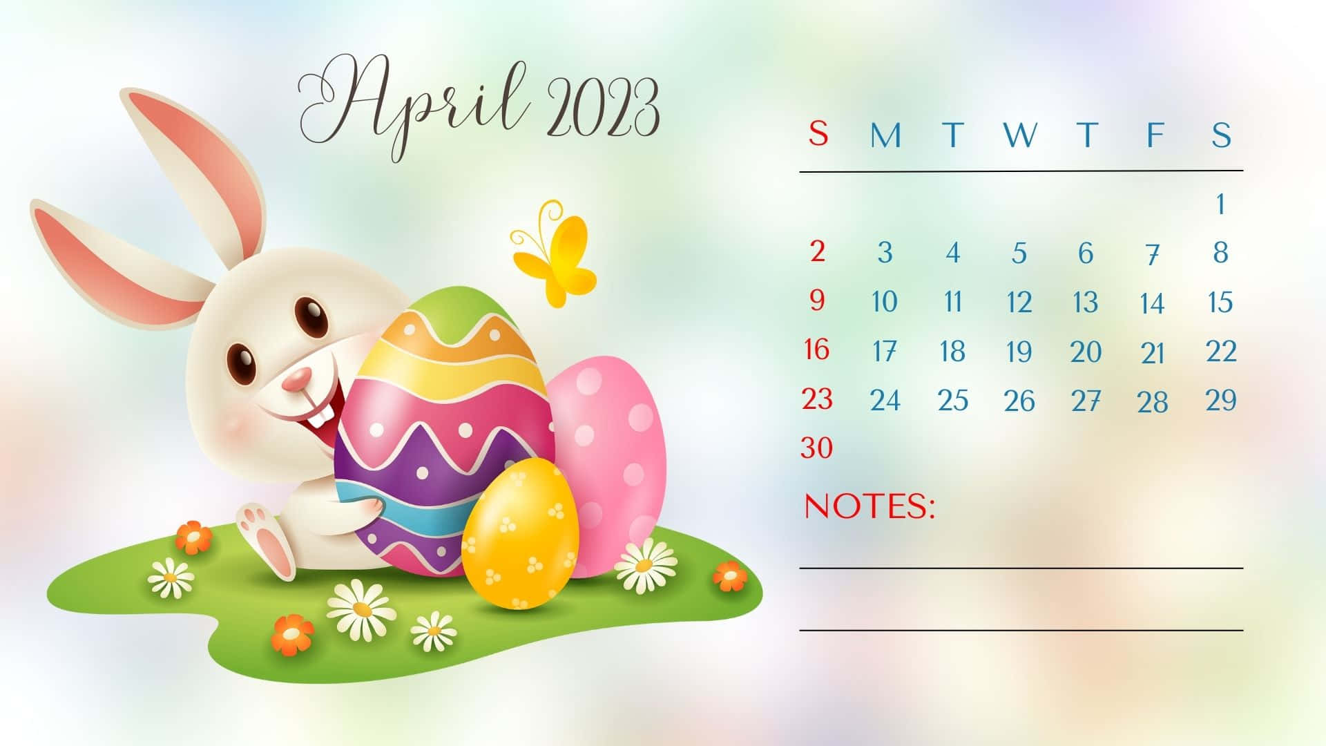 April 2023 month calendar Wallpaper