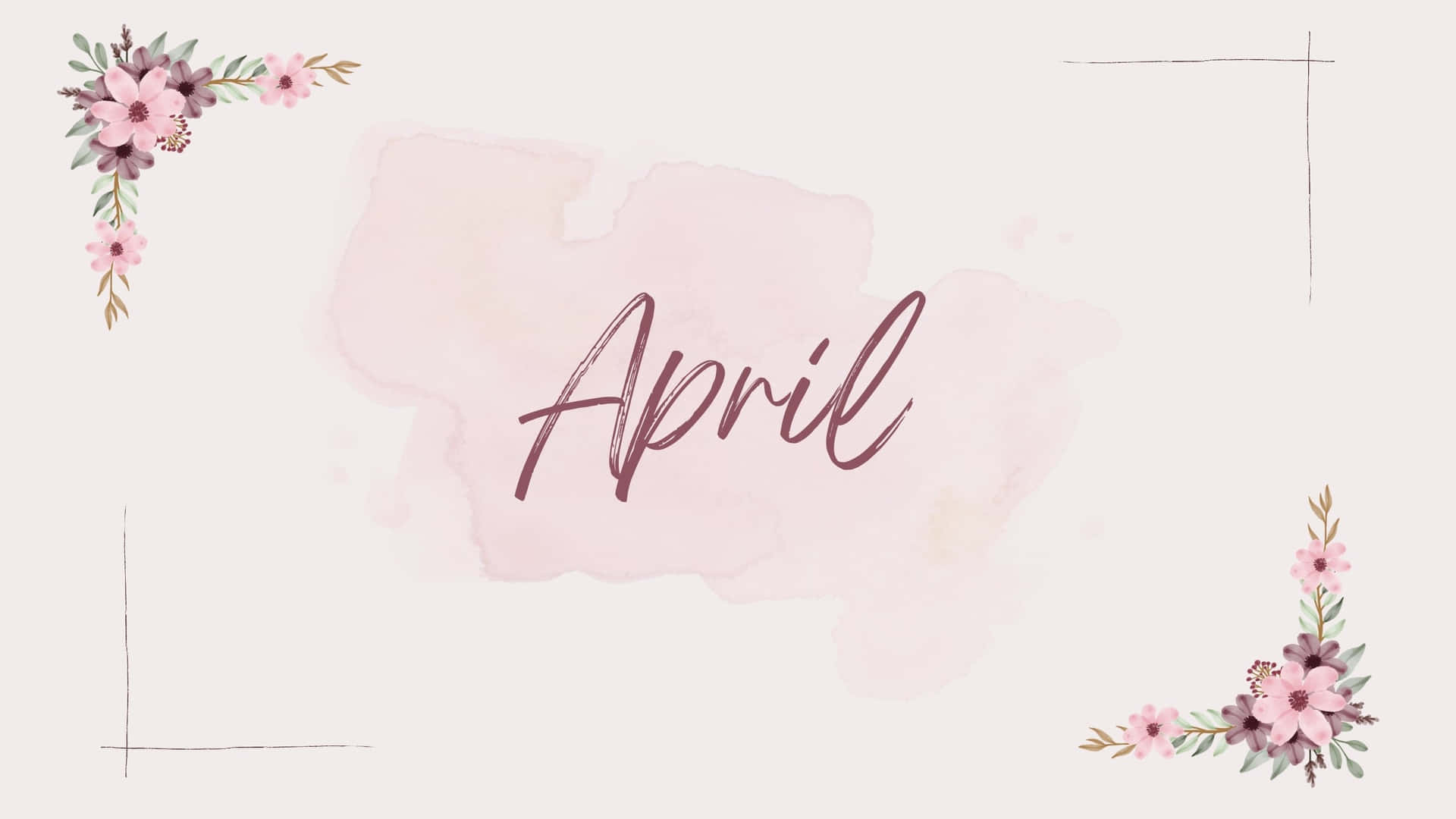 April Floral Aesthetic Background Wallpaper