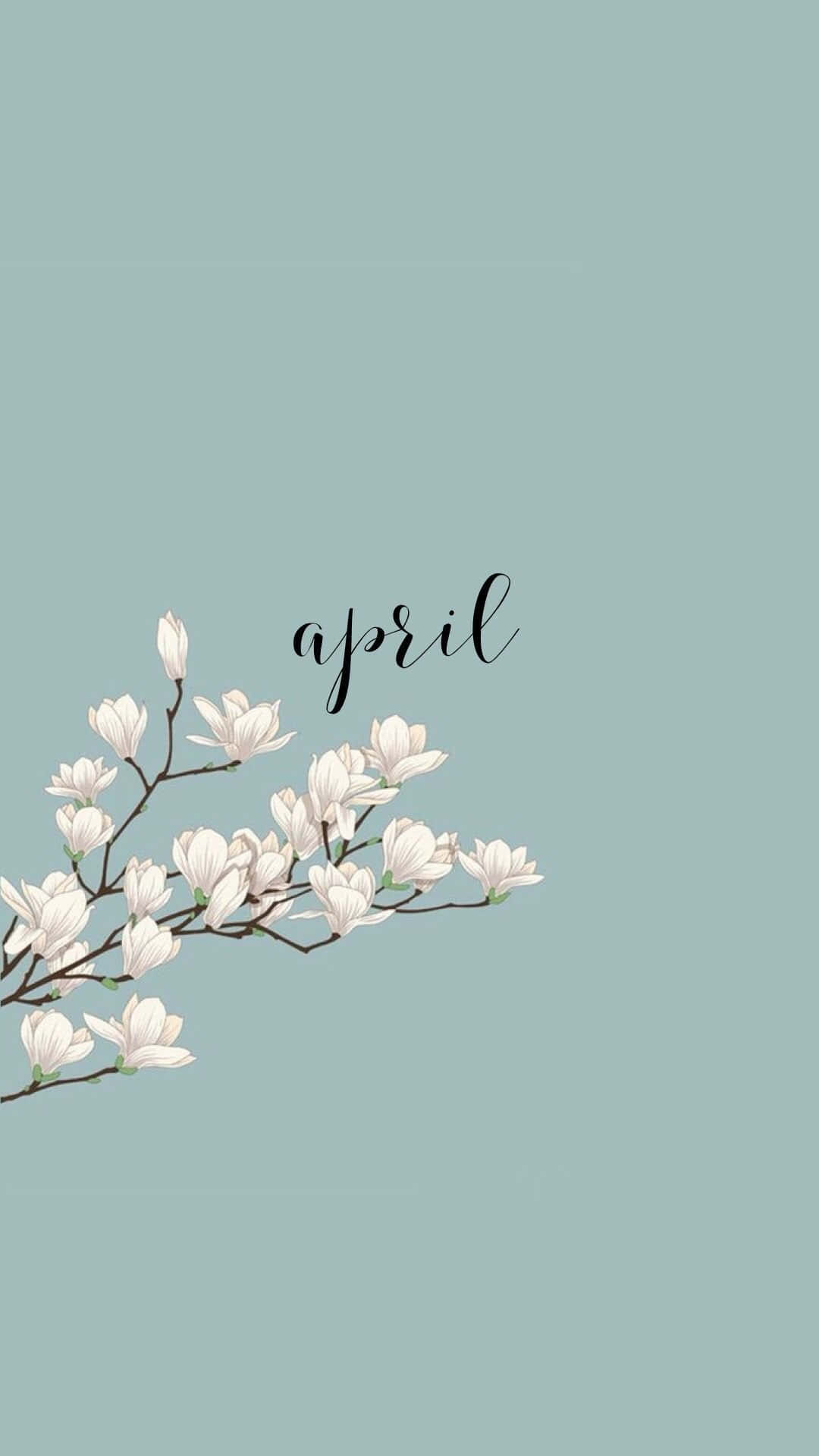 April Bloemige Esthetiek Wallpaper Achtergrond