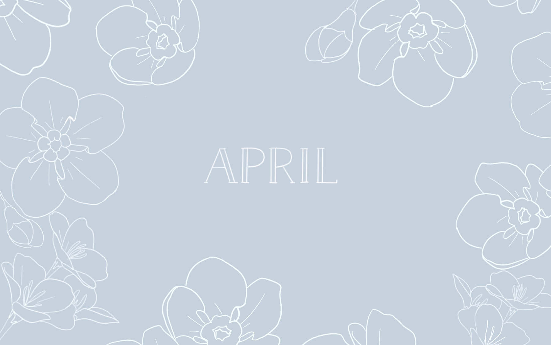 April Floral Desktop Background Wallpaper
