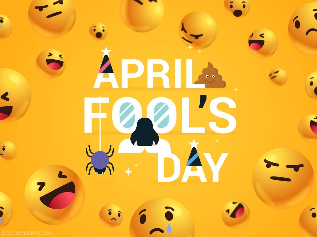 April Fools Day Emoticons Wallpaper
