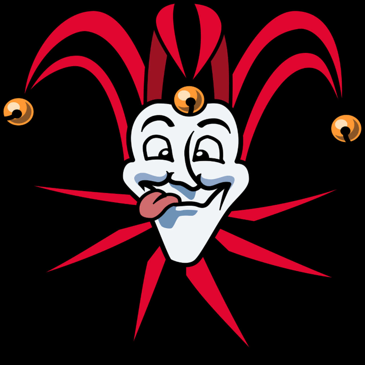 A Clown Mask With A Tongue Sticking Out