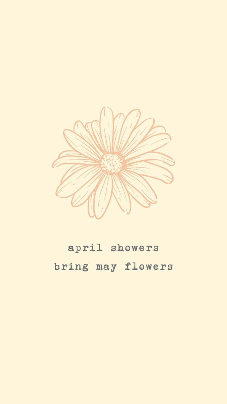 April Showers May Flowers Illustration Wallpaper