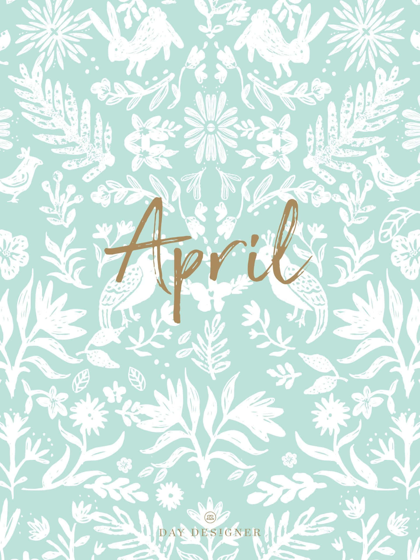 April Springtime Floral Pattern Wallpaper