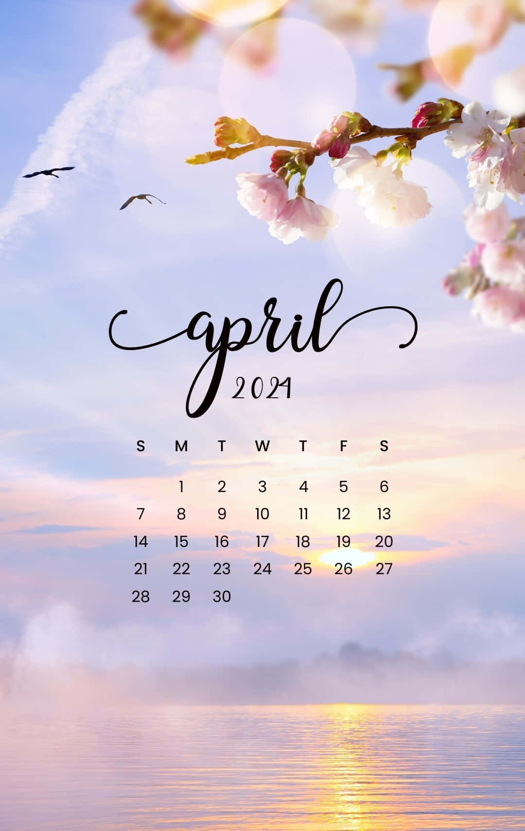 April2024 Calendar Background Wallpaper