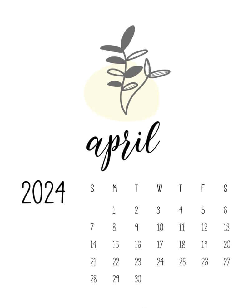 April2024 Calendar Design Wallpaper