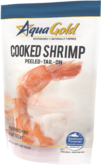 Aqua Gold Cooked Shrimp Package PNG