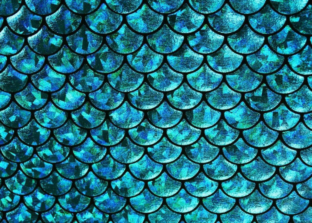 Aqua Mermaid Scales Wallpaper