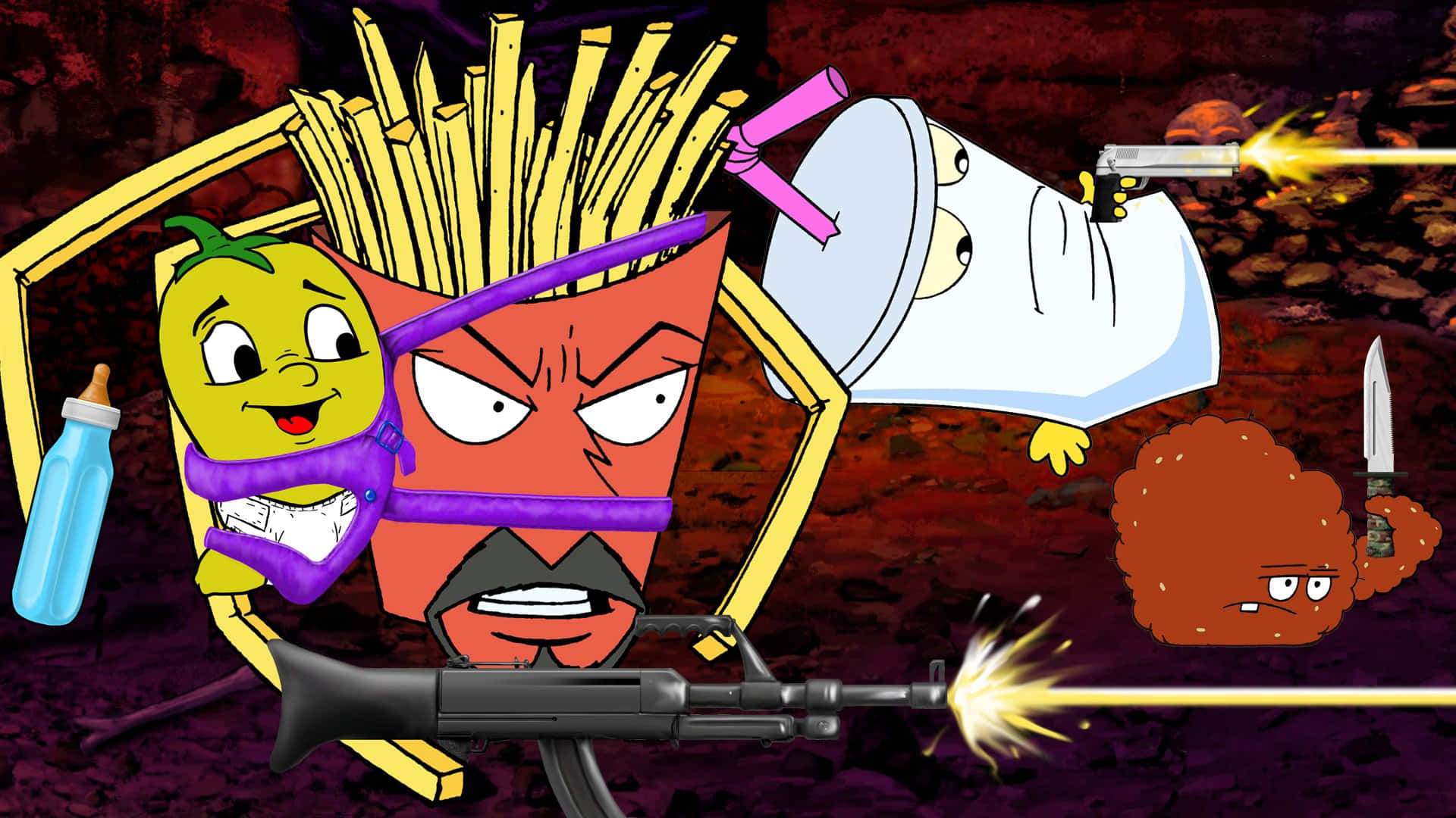 The quirky duo of Aqua Teen Hunger Force: Frylock and Meatwad