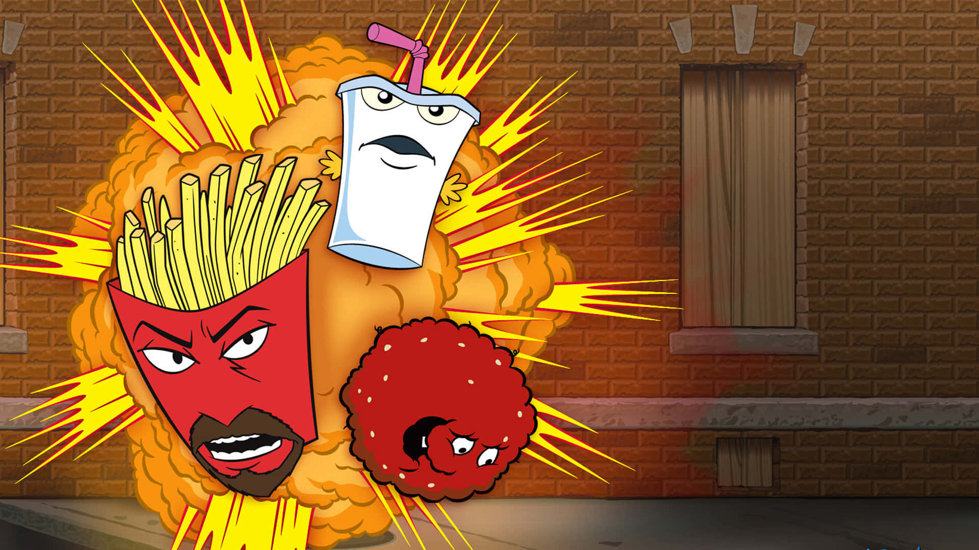 Aqua Teen Hunger Force enjoying a day out together