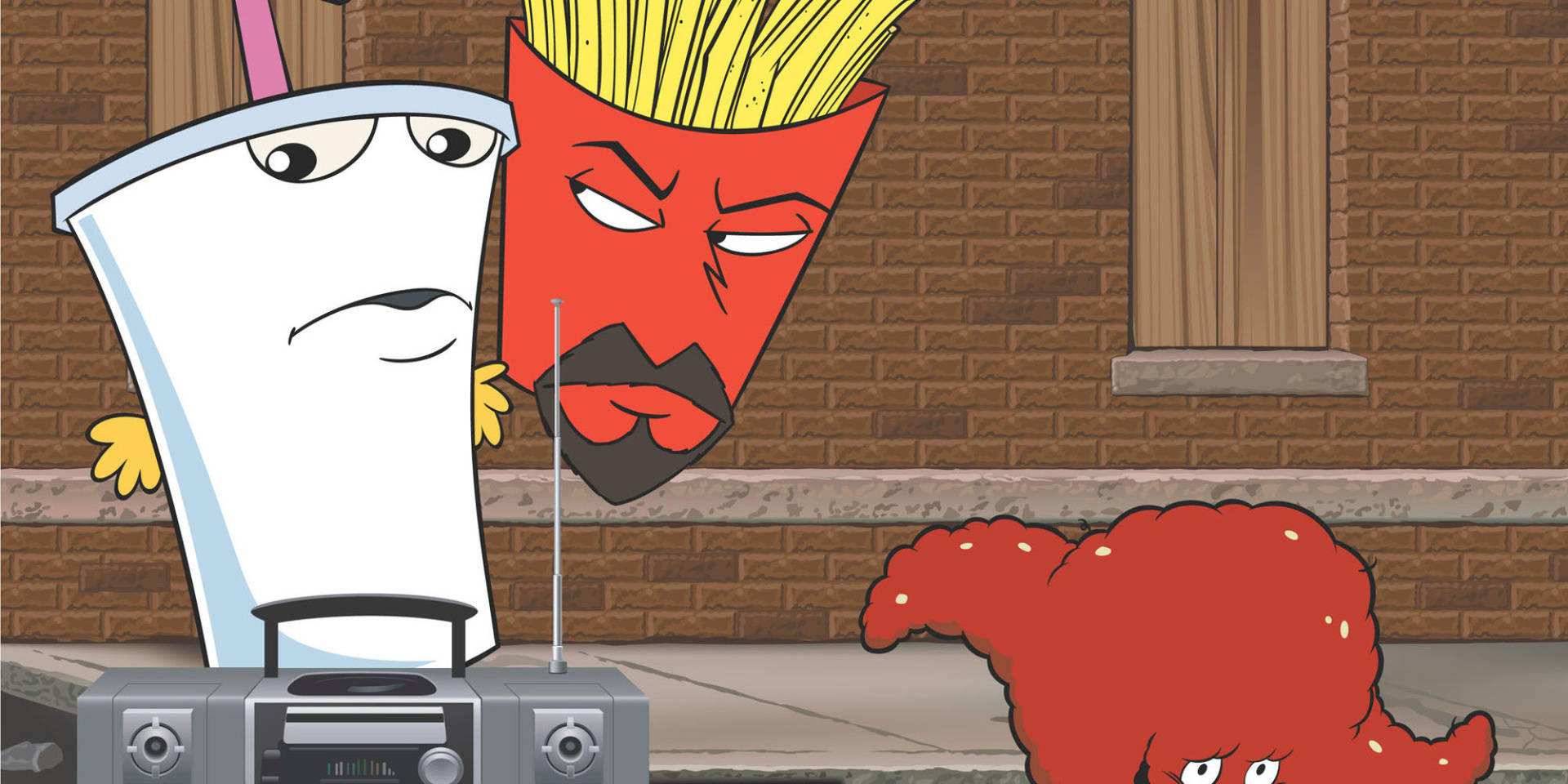 Aqua Teen Hunger Force On The Street Background