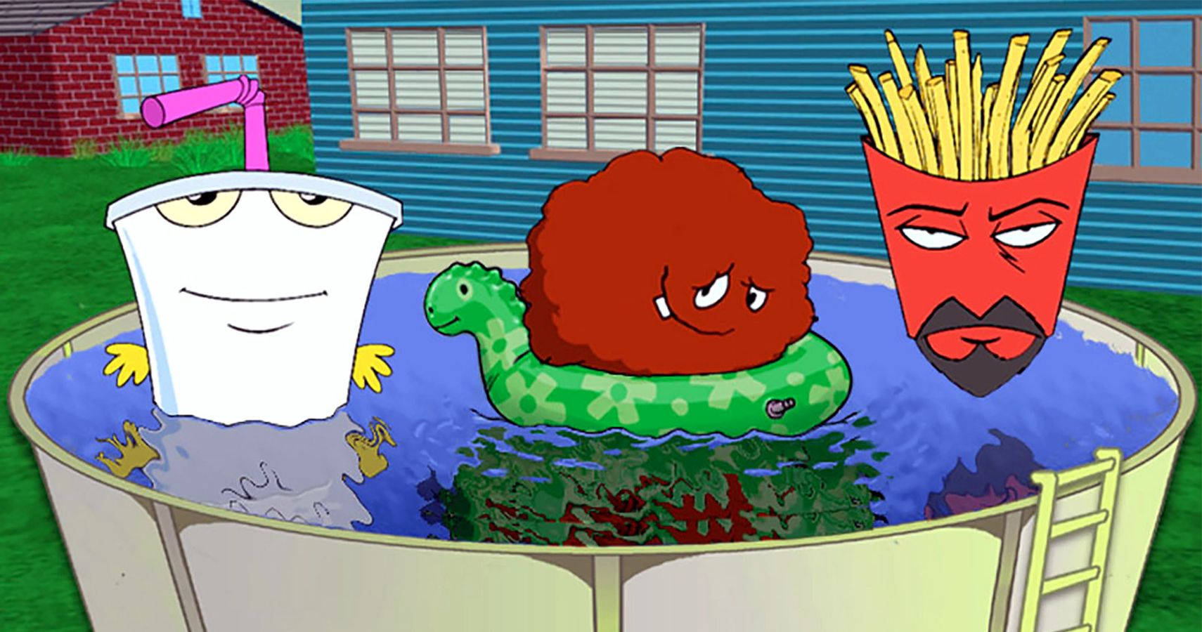 Aqua Teen Hunger Force Pool Party Background