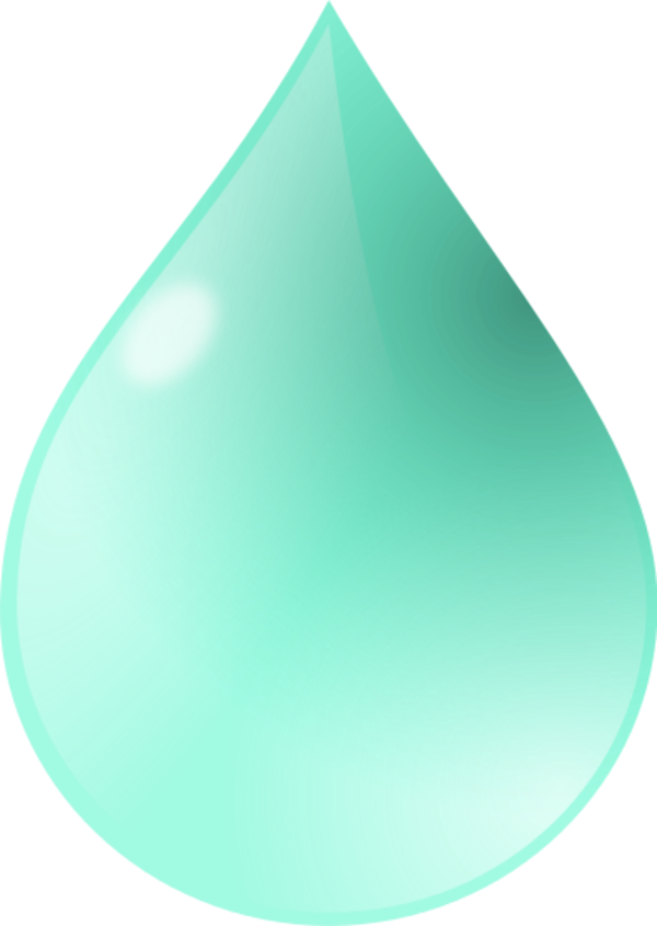 Aqua Water Drop Graphic PNG