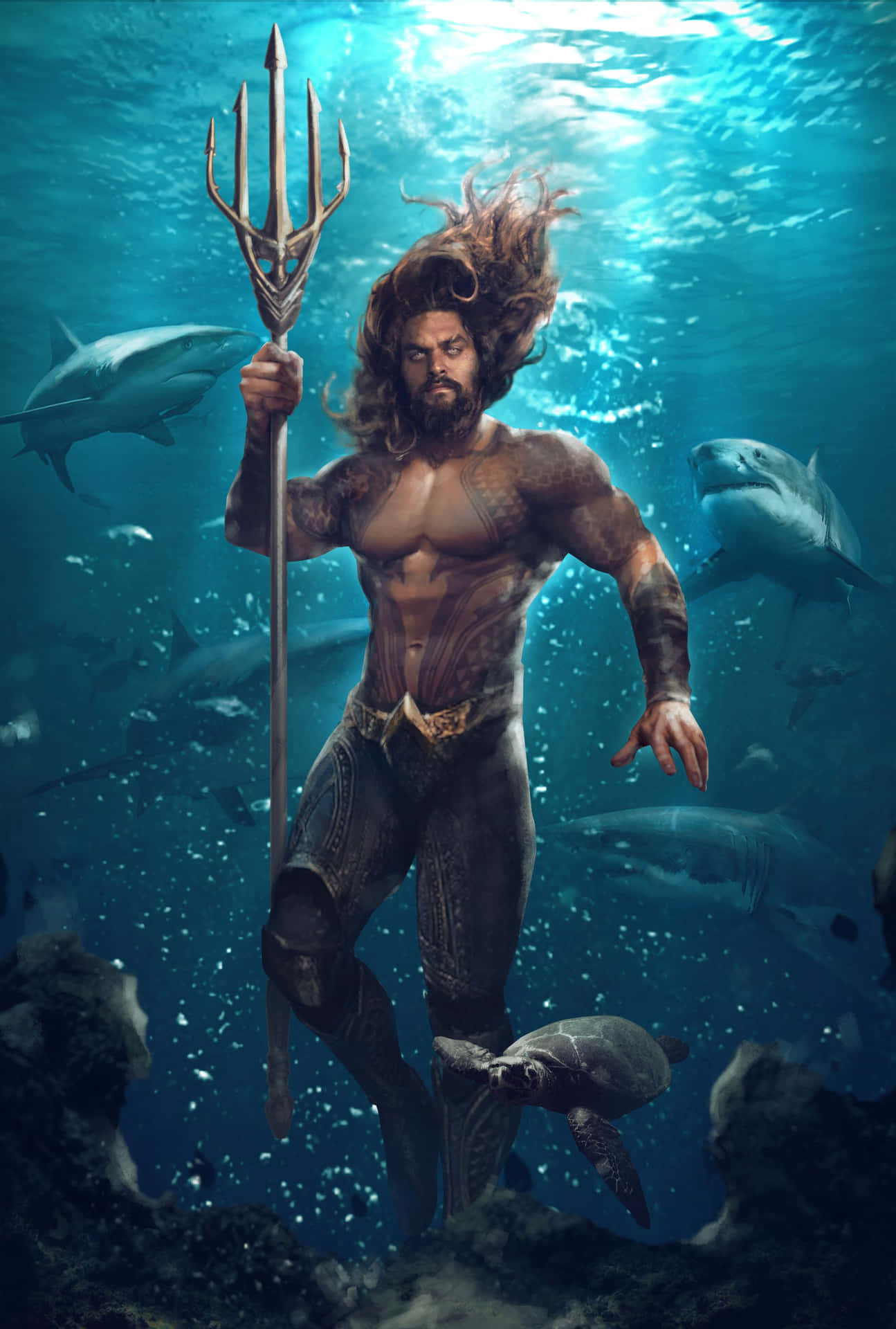 Aquamanhintergrund