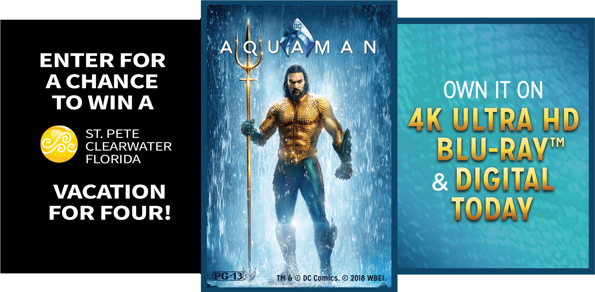 Aquaman Movie Promotion Contest Blu Ray Advertisement PNG