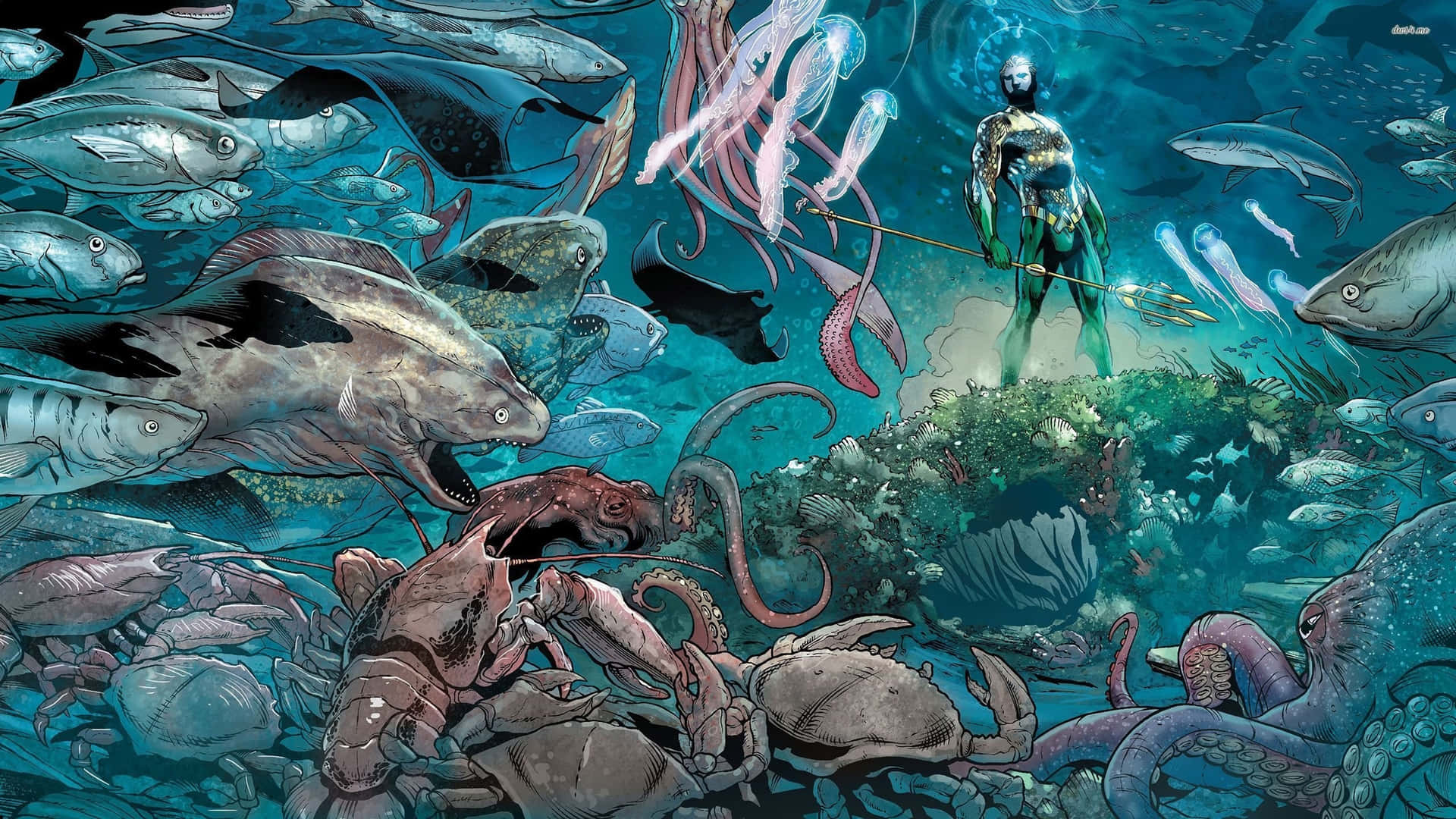 Aquamanbakgrund