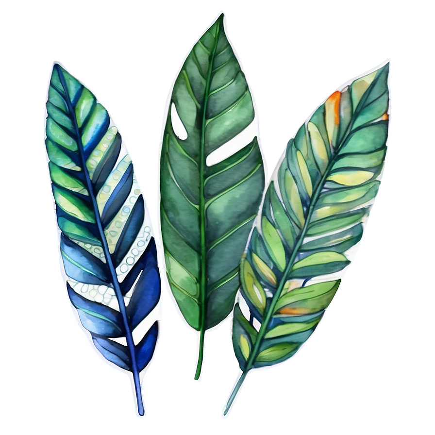 Download Aquarelle Leaves Png Wkx | Wallpapers.com