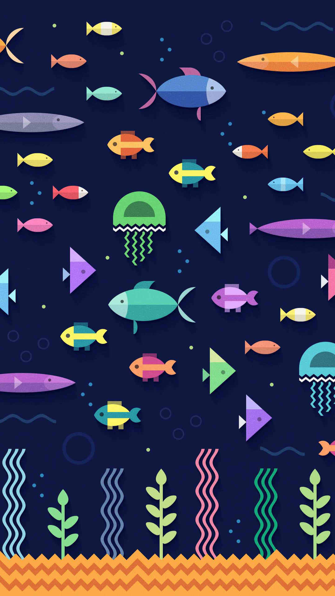 Einwunderschönes Aquarium Erwacht Mit Einem Farbenfrohen Iphone Zum Leben! Wallpaper