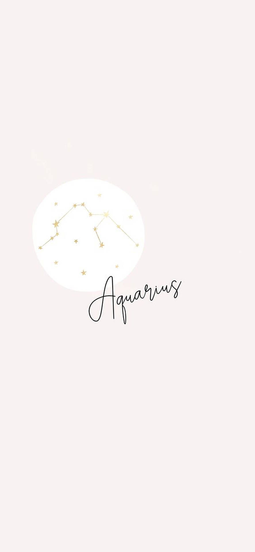 Aquarius Zodiac Constellation Pastel Pink Wallpaper