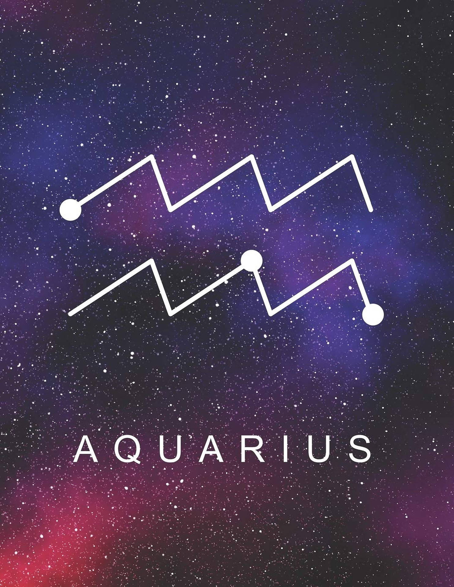 Aquarius Zodiac Sign Space Wallpaper