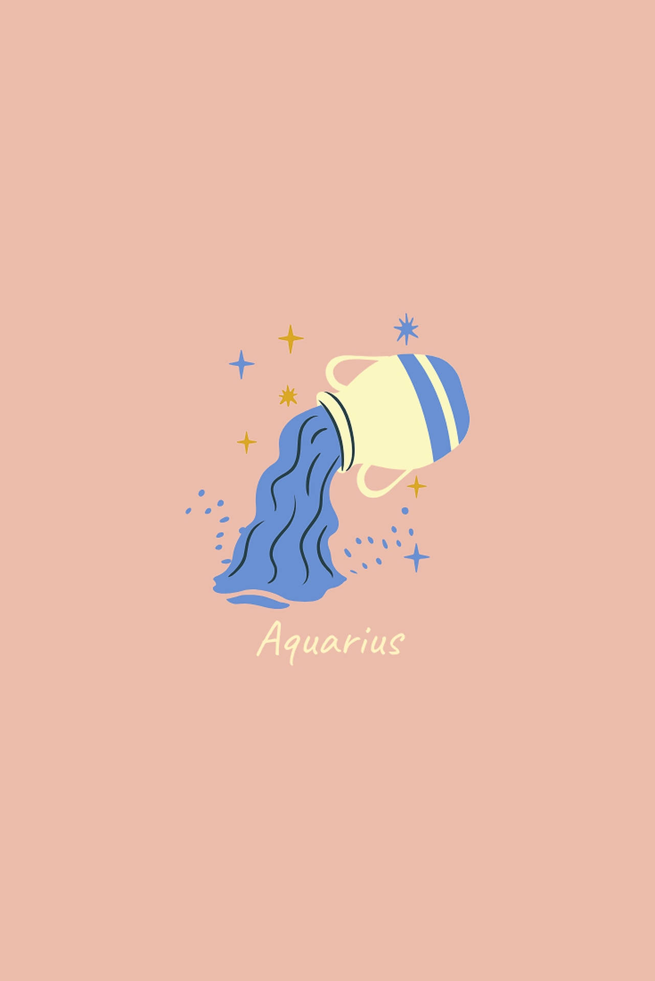Aquarius Zodiac Sparkling Jar Wallpaper