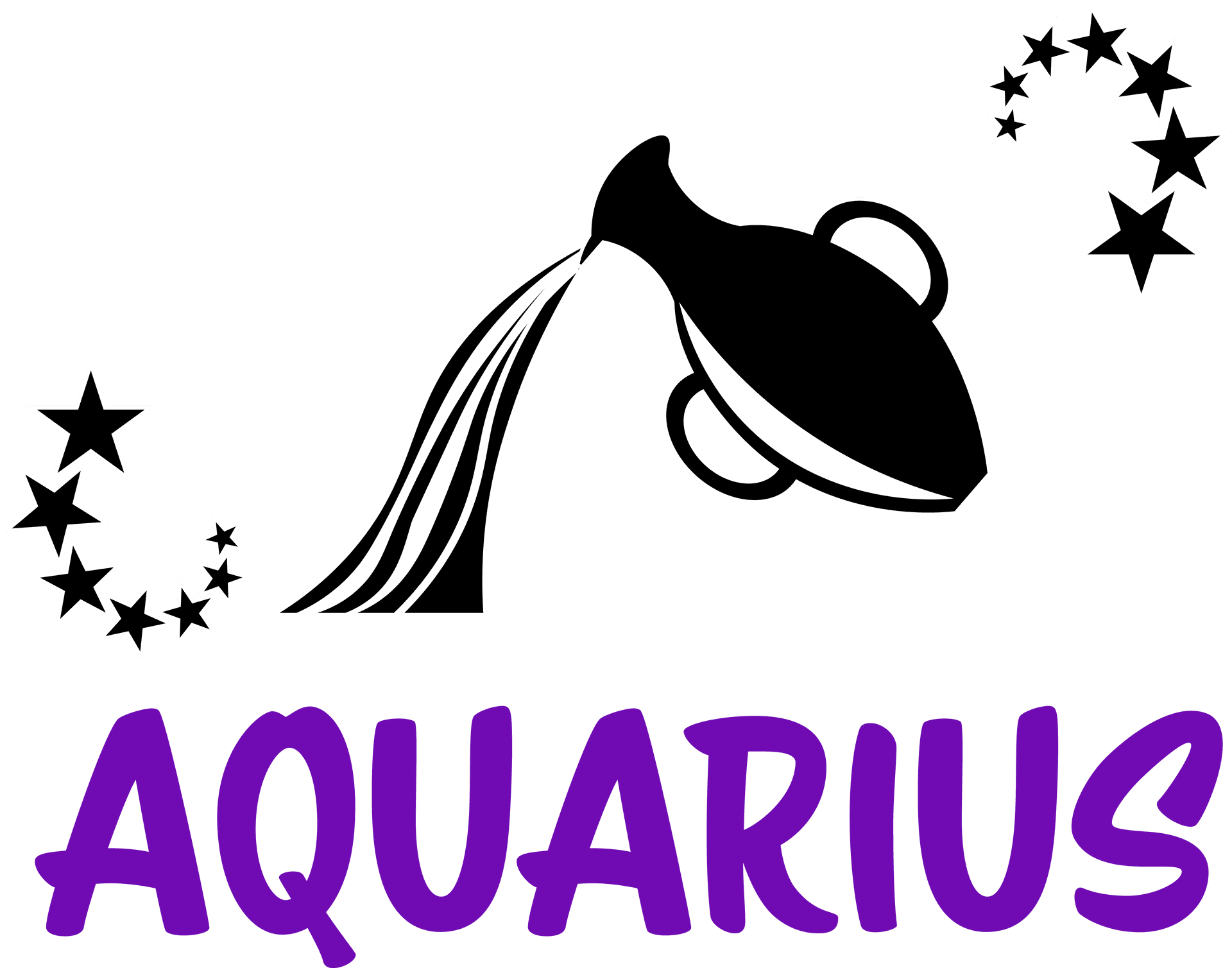 Aquarius Zodiac Symbol Illustration PNG