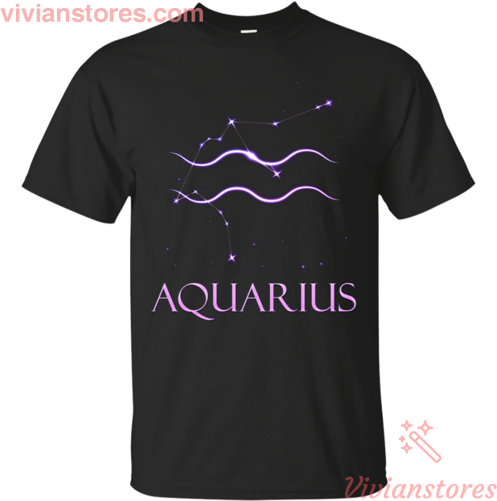 Aquarius Zodiac T Shirt Design PNG