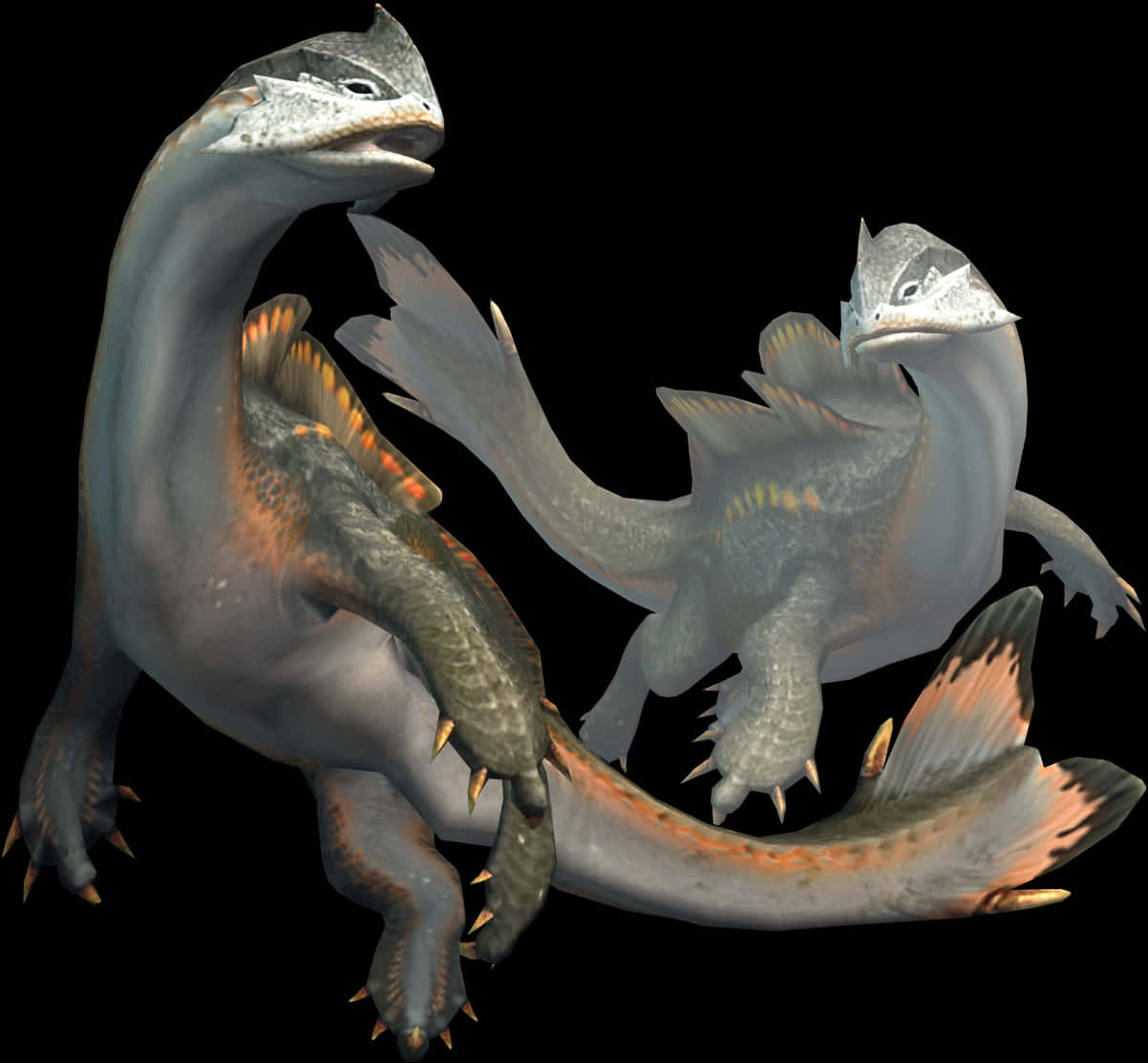 Aquatic Dragon Creatures Digital Art PNG