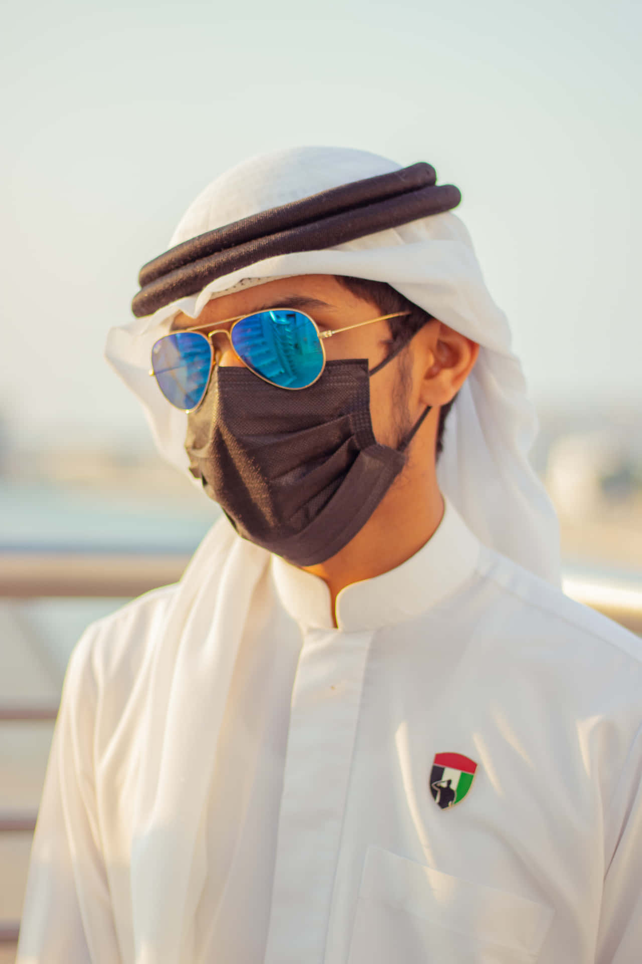 Arab Man With Blue Sunglasses Wallpaper