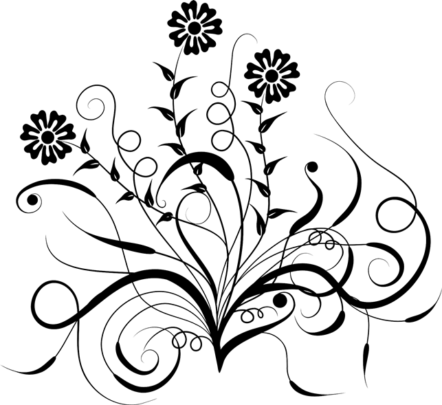 Arabesque Floral Design Graphic PNG