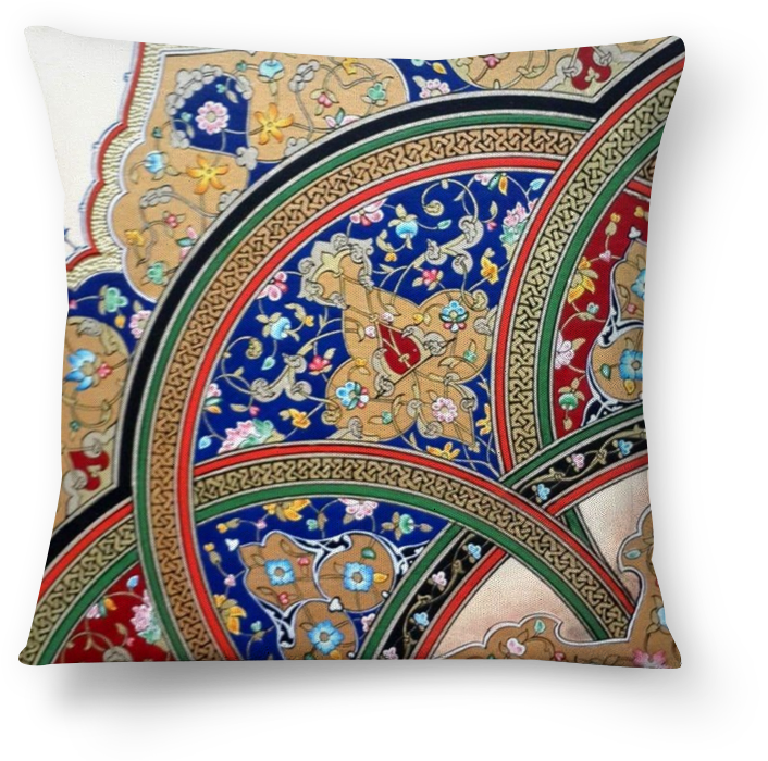 Arabesque Pattern Cushion Design PNG