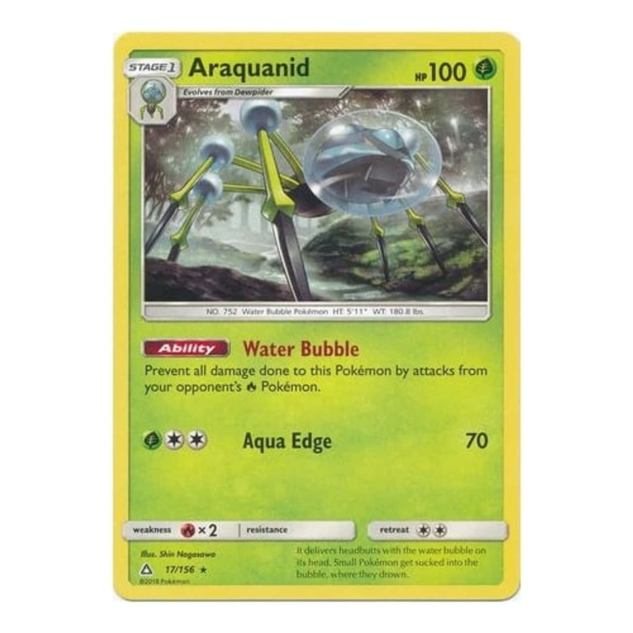 Cartãode Pokémon Araquanid. Papel de Parede