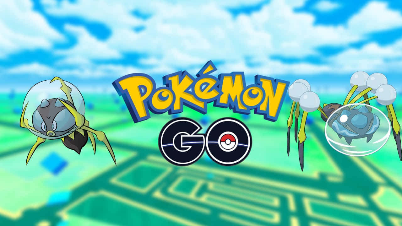 Araquanidmed Pokémon Go-logotypen. Wallpaper