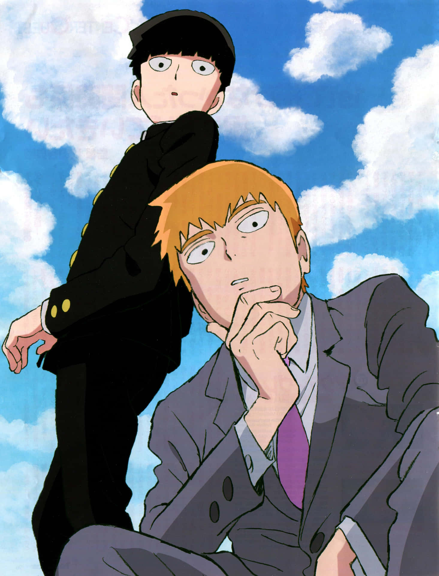 Arataka Reigen showing his psychic power in action Wallpaper