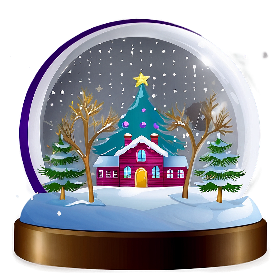 Arbol De Navidad In A Snow Globe Png 06122024 PNG