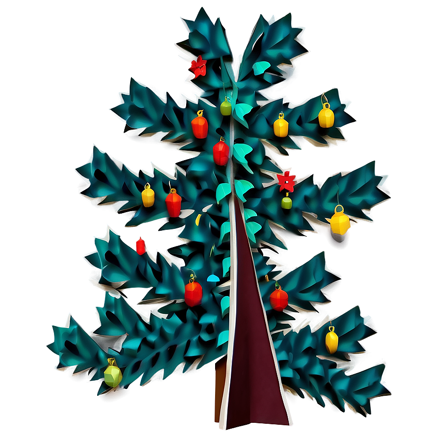 Arbol De Navidad With Paper Crafts Png Psn83 PNG