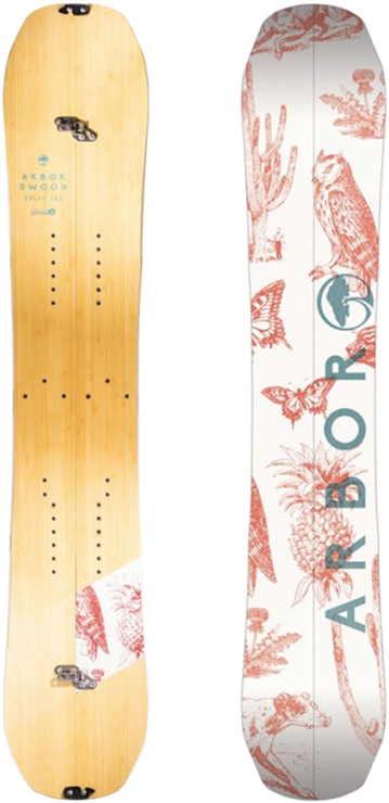 Arbor Swoon Snowboard Design PNG