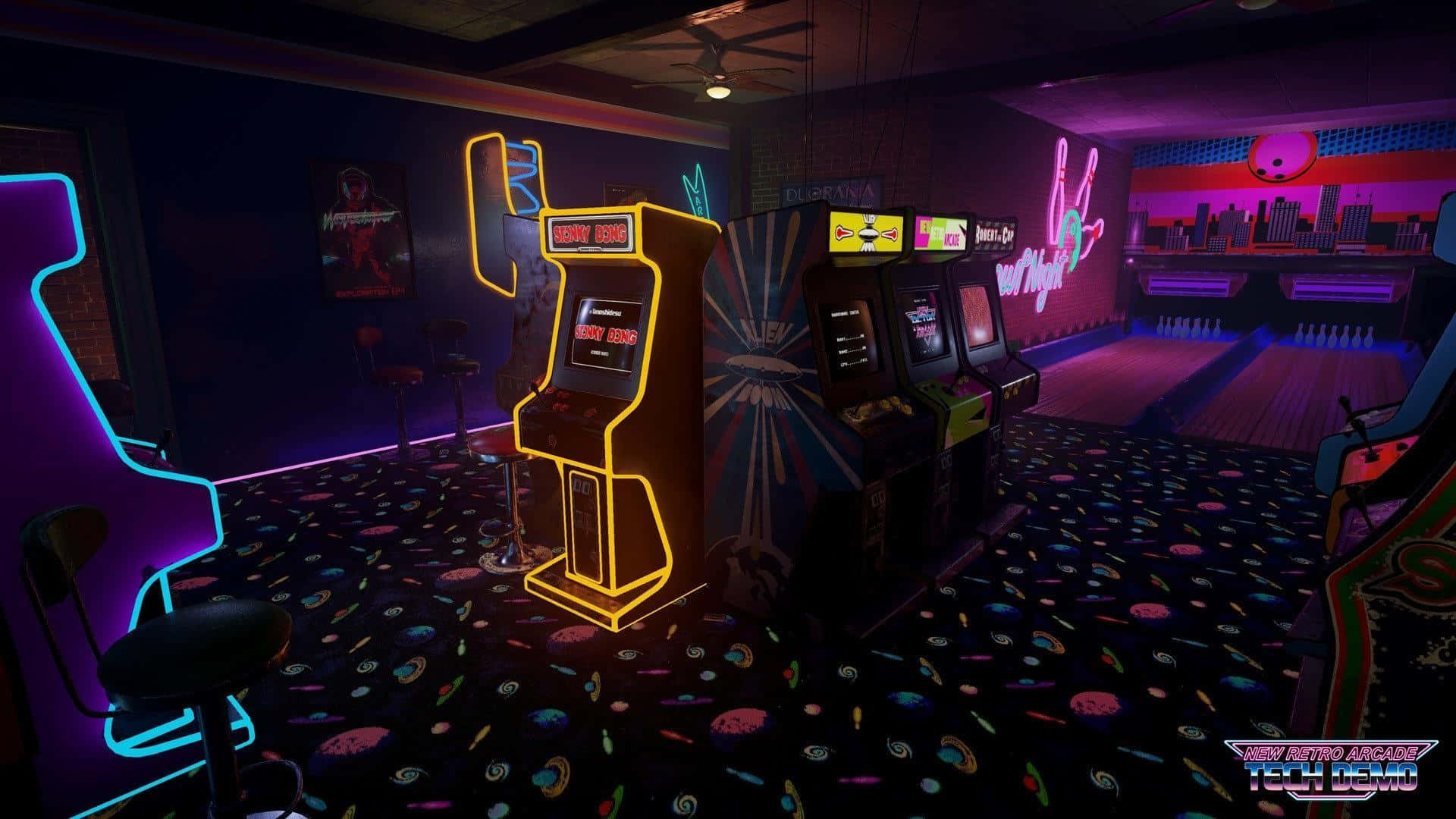 Keep the retro vibes alive with arcade aesthetic Wallpaper