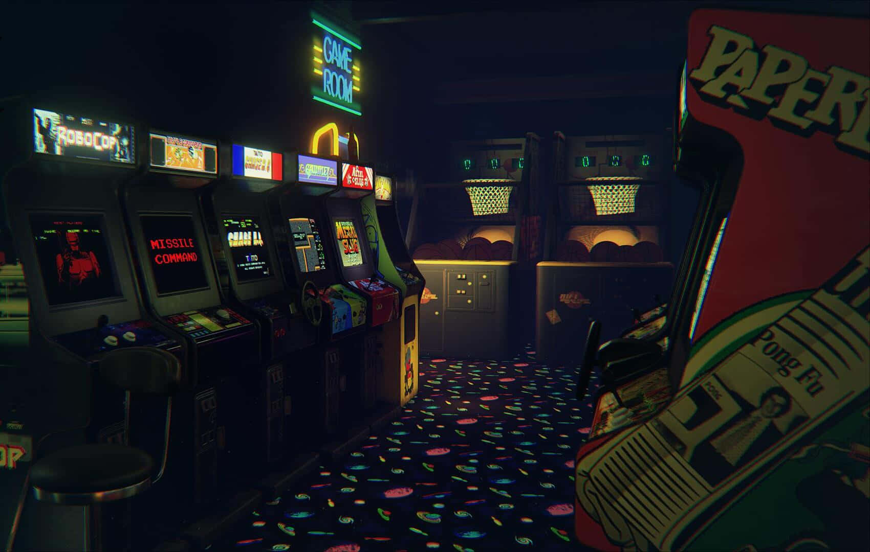 Vintage and Nostalgic Arcade Game Room