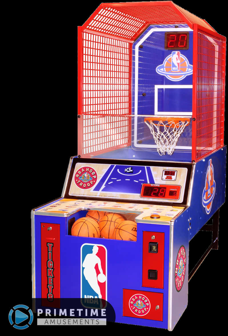 Arcade Basketball Game Machine PNG